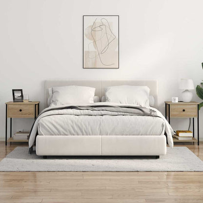 Bedside Cabinet with Charging Station with Drawer Sonoma oak