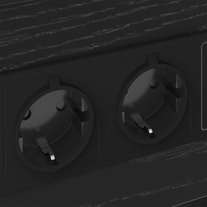 Bedside Cabinet Black oak 40 x 31 x 60 cm Engineered wood