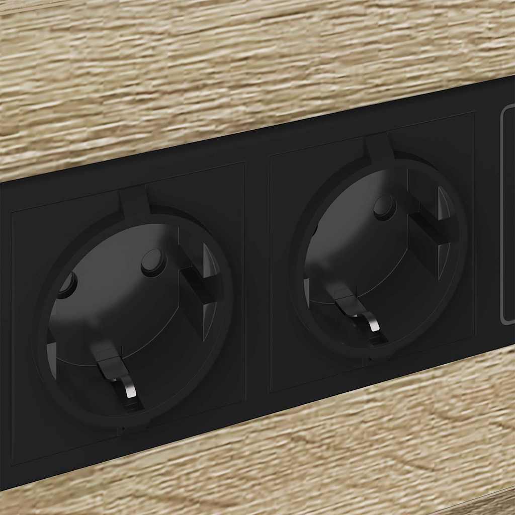 Bedside Cabinet with Charging Station 2 pcs Sonoma Oak