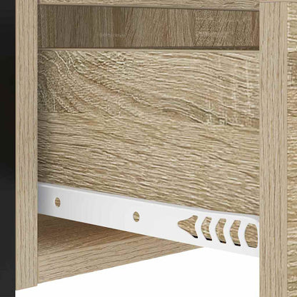 Bedside Cabinet with Charging Station 2 pcs Sonoma Oak