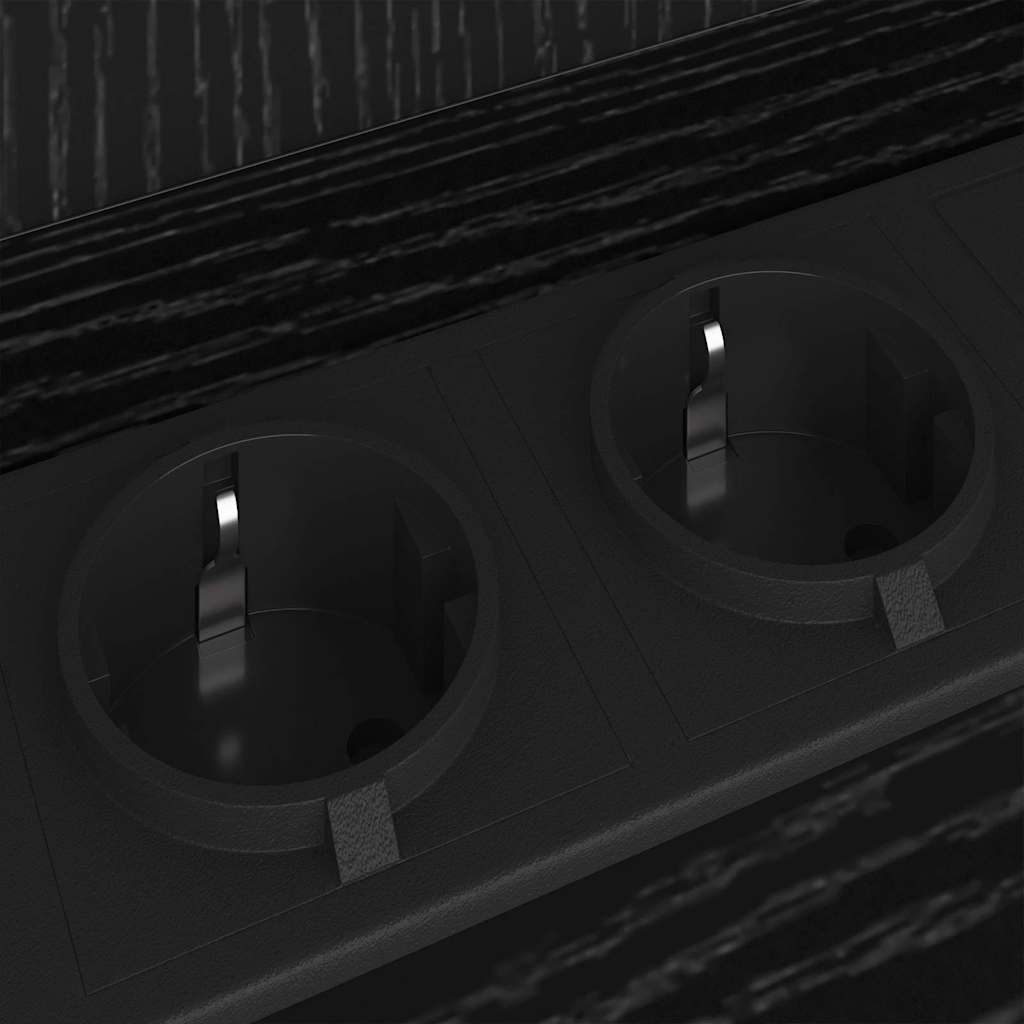 Bedside Table Black oak 40 x 40 x 61 cm Engineered wood