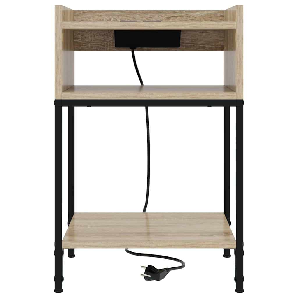 Bedside Table Sonoma oak 40 x 40 x 61 cm Engineered wood