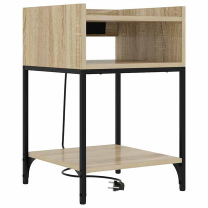 Bedside Table 2 pcs Sonoma oak 40 x 40 x 61 cm Engineered wood