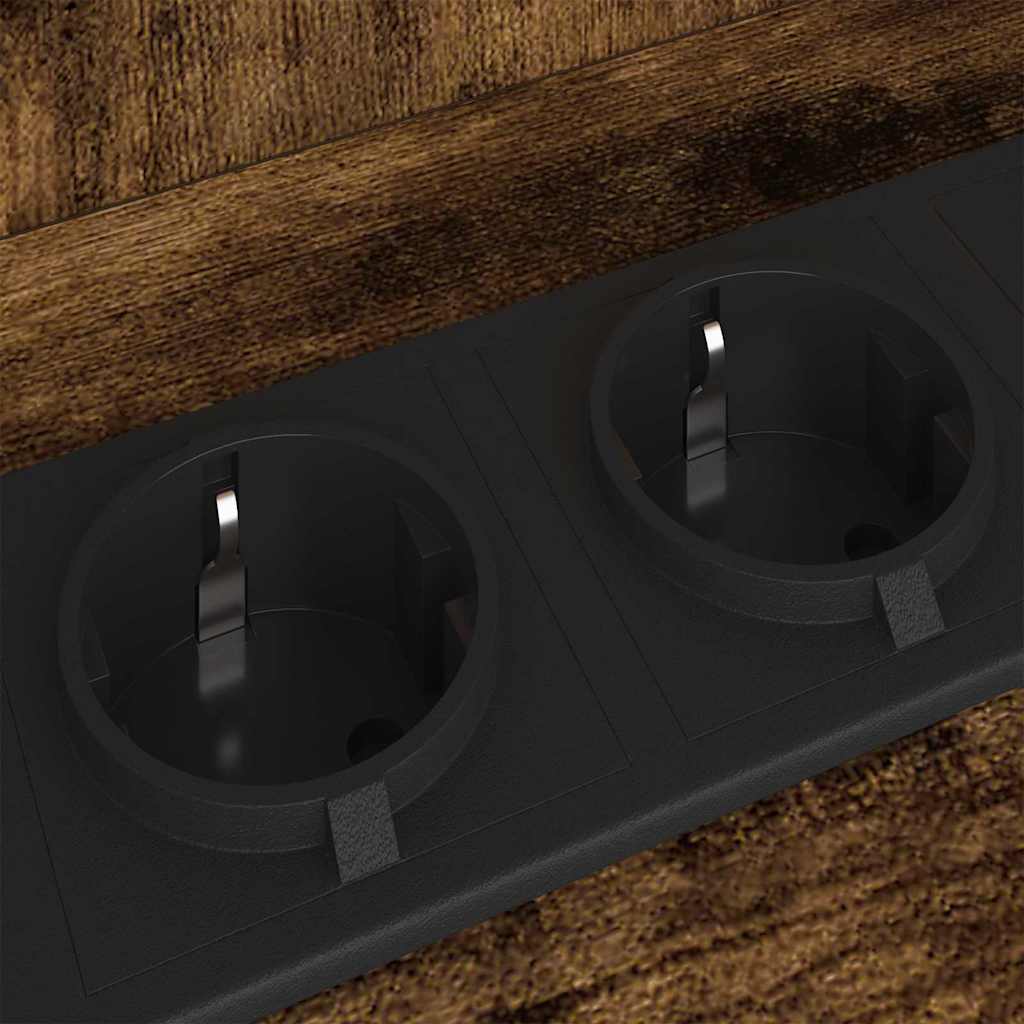 Bedside Table 2 pcs Smoked oak 40 x 40 x 61 cm Engineered wood