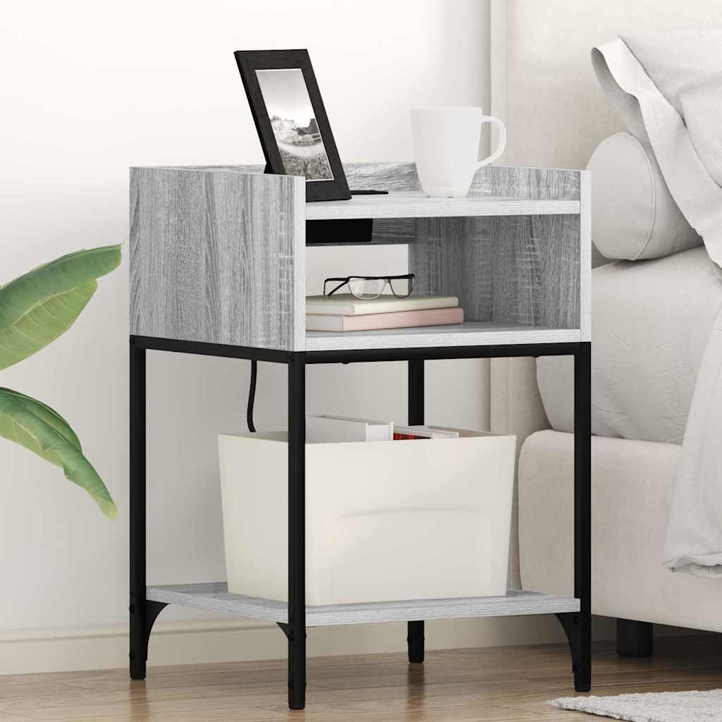 Bedside Cabinet Grey sonoma 40 x 40 x 61 cm Engineered wood