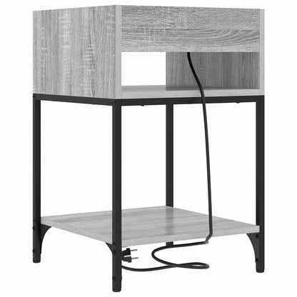Bedside Table 2 pcs Grey sonoma 40 x 40 x 61 cm Engineered wood