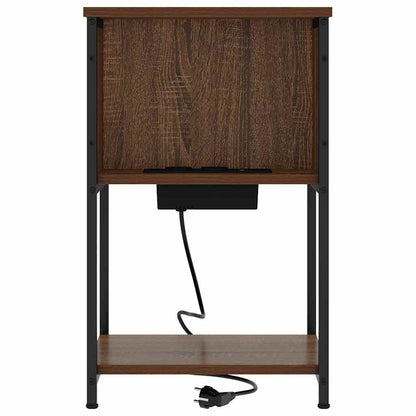 Bedside Table Brown oak 40 x 40 x 61 cm Engineered wood
