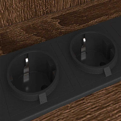 Bedside Table 2 pcs Brown oak 40 x 40 x 61 cm Engineered wood