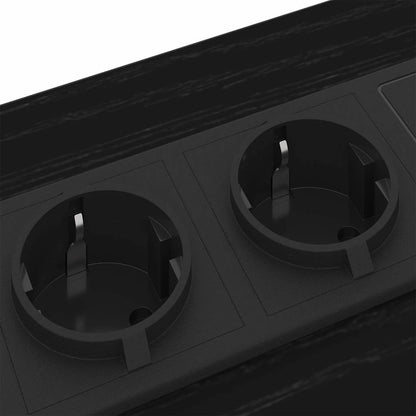 Bedside Cabinet Black oak 42 x 41 x 61 cm Engineered wood