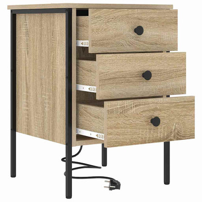 Bedside Cabinet with Drawer 2 pcs Sonoma oak 42 x 41 x 61 cm