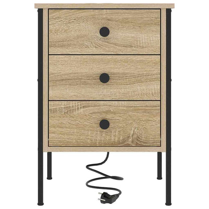 Bedside Cabinet with Drawer 2 pcs Sonoma oak 42 x 41 x 61 cm