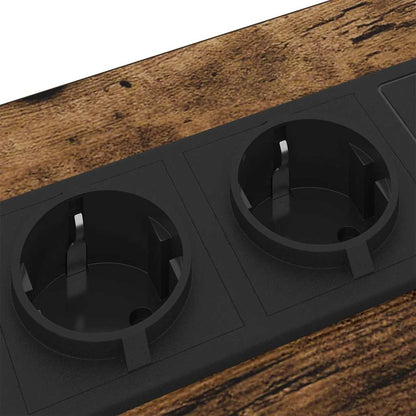 Bedside Cabinet with Drawer 2 pcs Smoked oak 42 x 41 x 61 cm