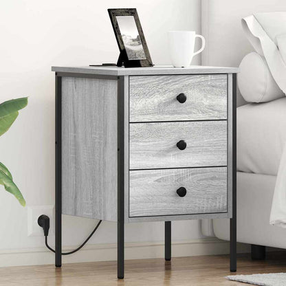 Bedside Cabinet Grey sonoma 42 x 41 x 61 cm Engineered wood