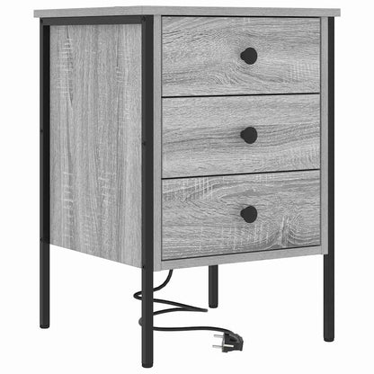 Bedside Cabinet Grey sonoma 42 x 41 x 61 cm Engineered wood