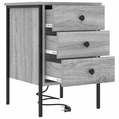 Bedside Cabinet with Drawer 2 pcs Grey sonoma 42 x 41 x 61 cm