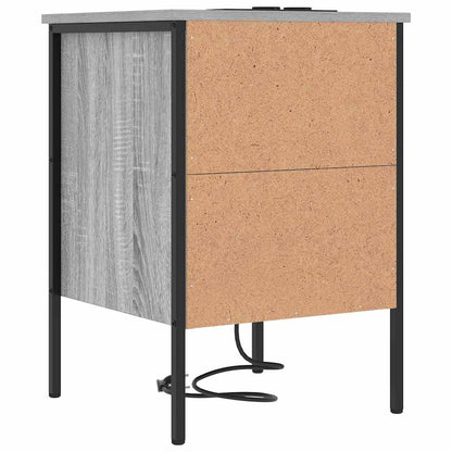 Bedside Cabinet with Drawer 2 pcs Grey sonoma 42 x 41 x 61 cm