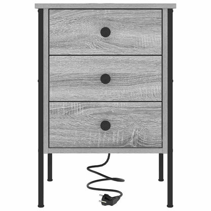 Bedside Cabinet with Drawer 2 pcs Grey sonoma 42 x 41 x 61 cm