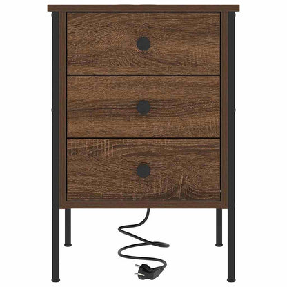 Bedside Cabinet Brown oak 42 x 41 x 61 cm Engineered wood