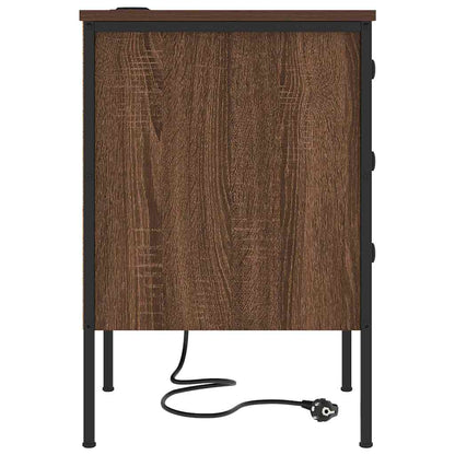 Bedside Cabinet 2 pcs Brown oak 42 x 41 x 61 cm Engineered wood