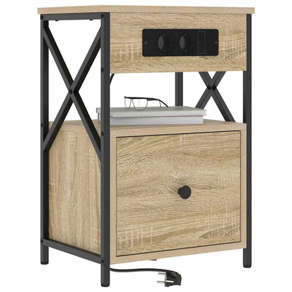 Bedside Cabinet Sonoma oak 40 x 31 x 60 cm Engineered wood