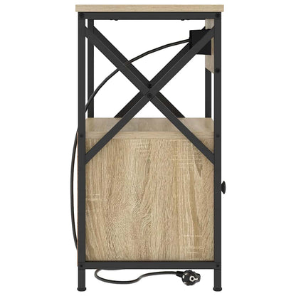 Bedside Cabinet Sonoma oak 40 x 31 x 60 cm Engineered wood