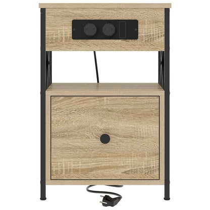 Bedside Cabinet with Drawer 2 pcs Sonoma oak 40 x 31 x 60 cm
