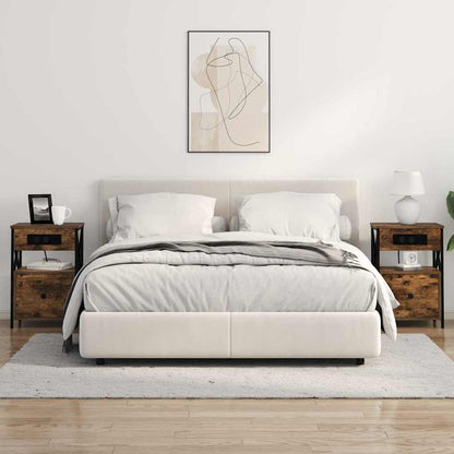 Bedside Cabinet Smoked oak 40 x 31 x 60 cm Engineered wood