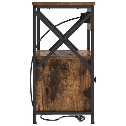 Bedside Cabinet with Drawer 2 pcs Smoked oak 40 x 31 x 60 cm