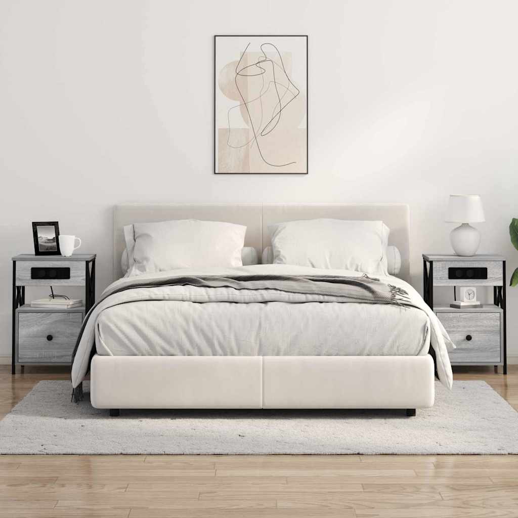 Bedside Cabinet Grey sonoma 40 x 31 x 60 cm Engineered wood