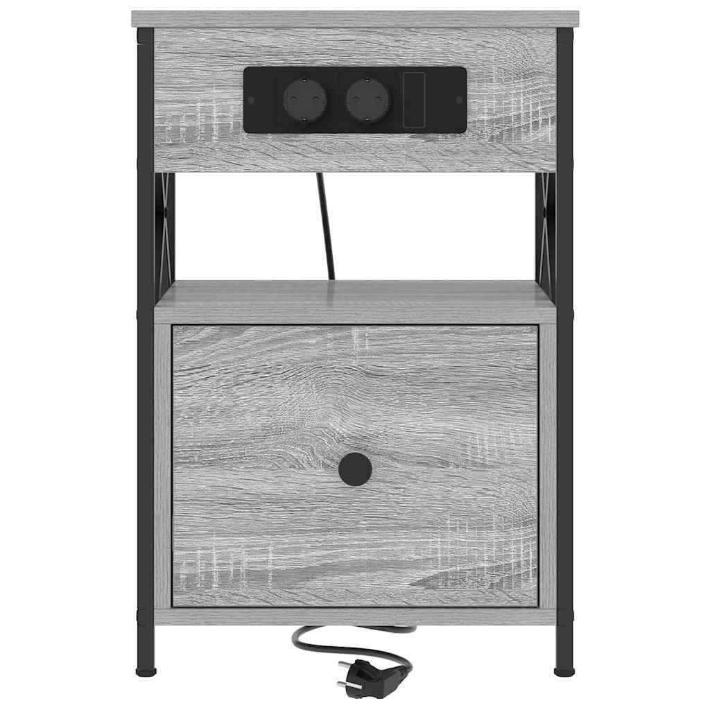 Bedside Cabinet Grey sonoma 40 x 31 x 60 cm Engineered wood