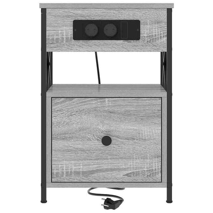 Bedside Cabinet Grey sonoma 40 x 31 x 60 cm Engineered wood