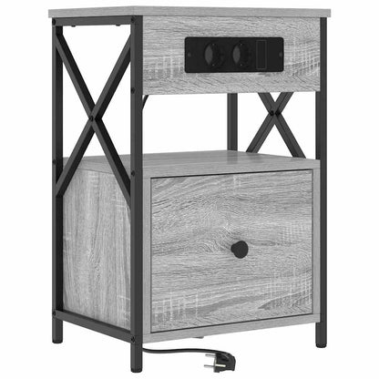 Bedside Cabinet with Drawer 2 pcs Grey sonoma 40 x 31 x 60 cm