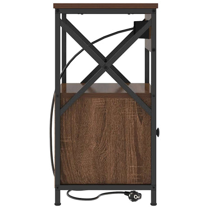 Bedside Cabinet Brown oak 40 x 31 x 60 cm Engineered wood