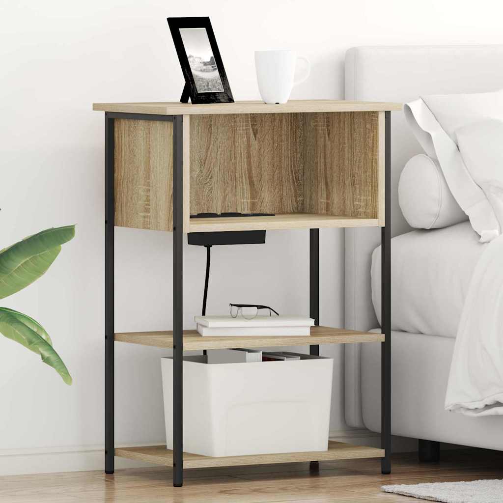 Bedside Cabinet Sonoma oak 55 x 31 x 76 cm Engineered wood