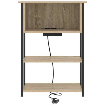 Bedside Cabinet Sonoma oak 55 x 31 x 76 cm Engineered wood