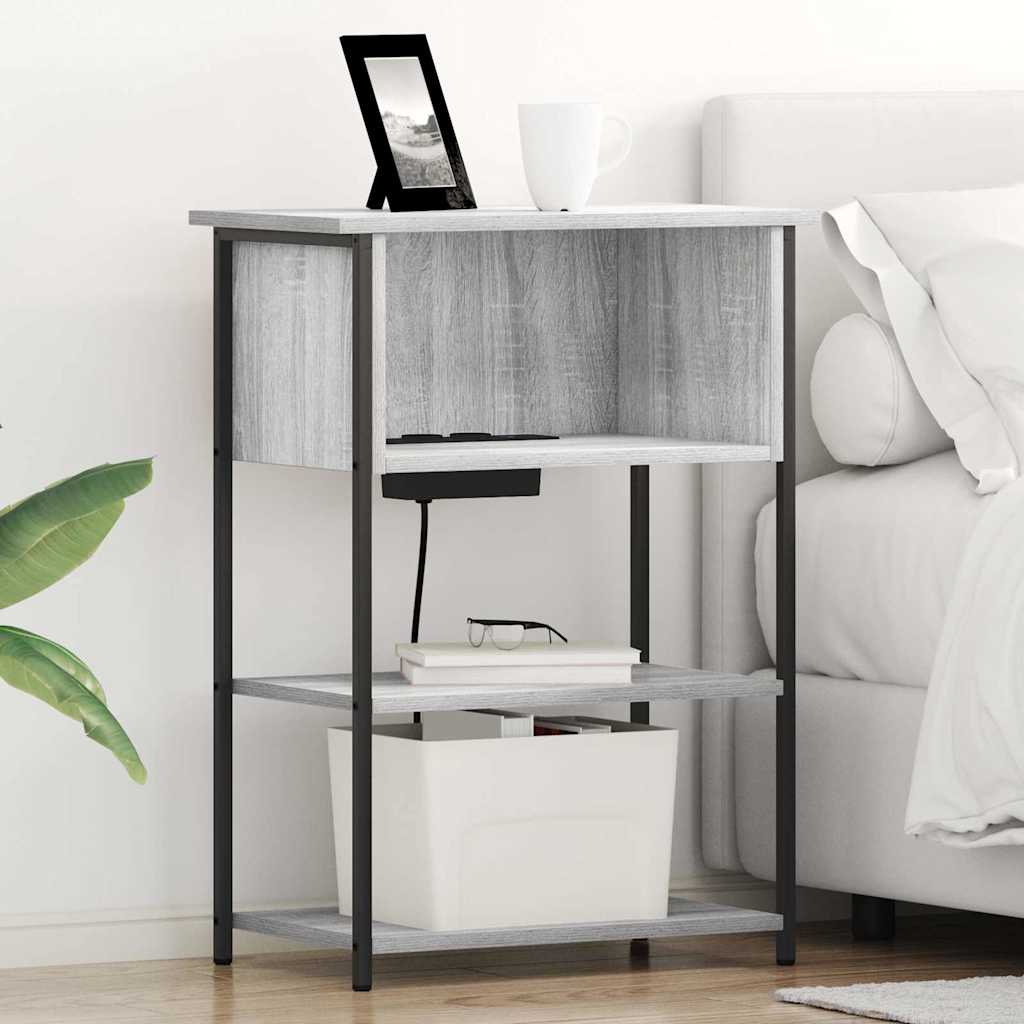 Bedside Cabinet Grey sonoma 55 x 31 x 76 cm Engineered wood
