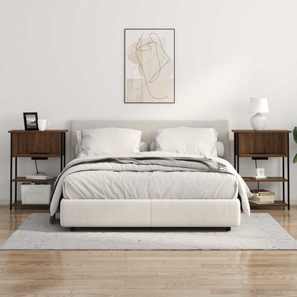 Bedside Cabinet Brown oak 55 x 31 x 76 cm Engineered wood