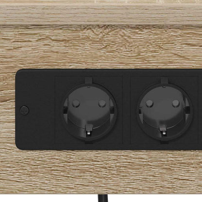 Bedside Cabinet with Charging Station 2 pcs Sonoma oak