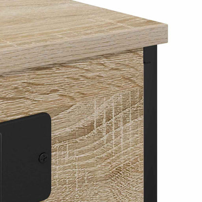 Bedside Cabinet with Charging Station with Shelf Sonoma oak