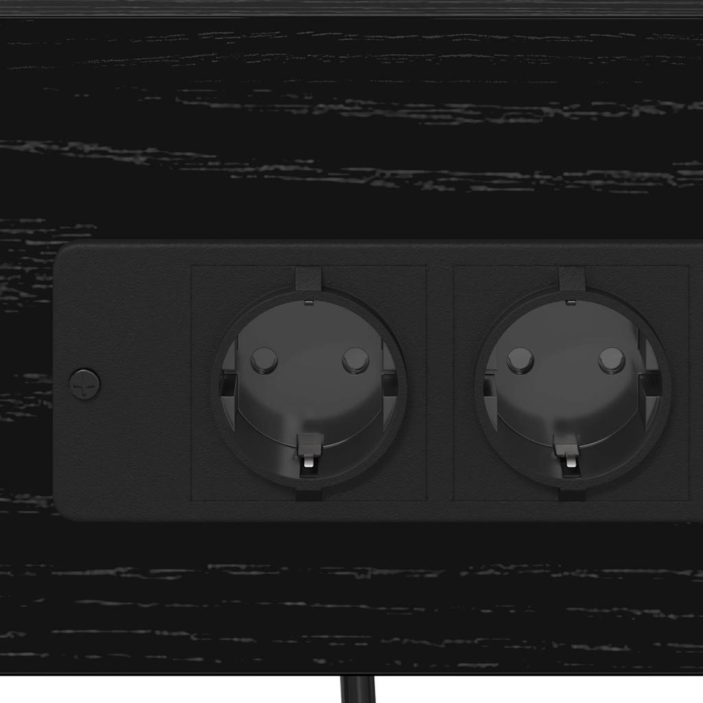 Bedside Cabinet 2 pcs Black oak 41 x 31 x 76 cm Engineered wood