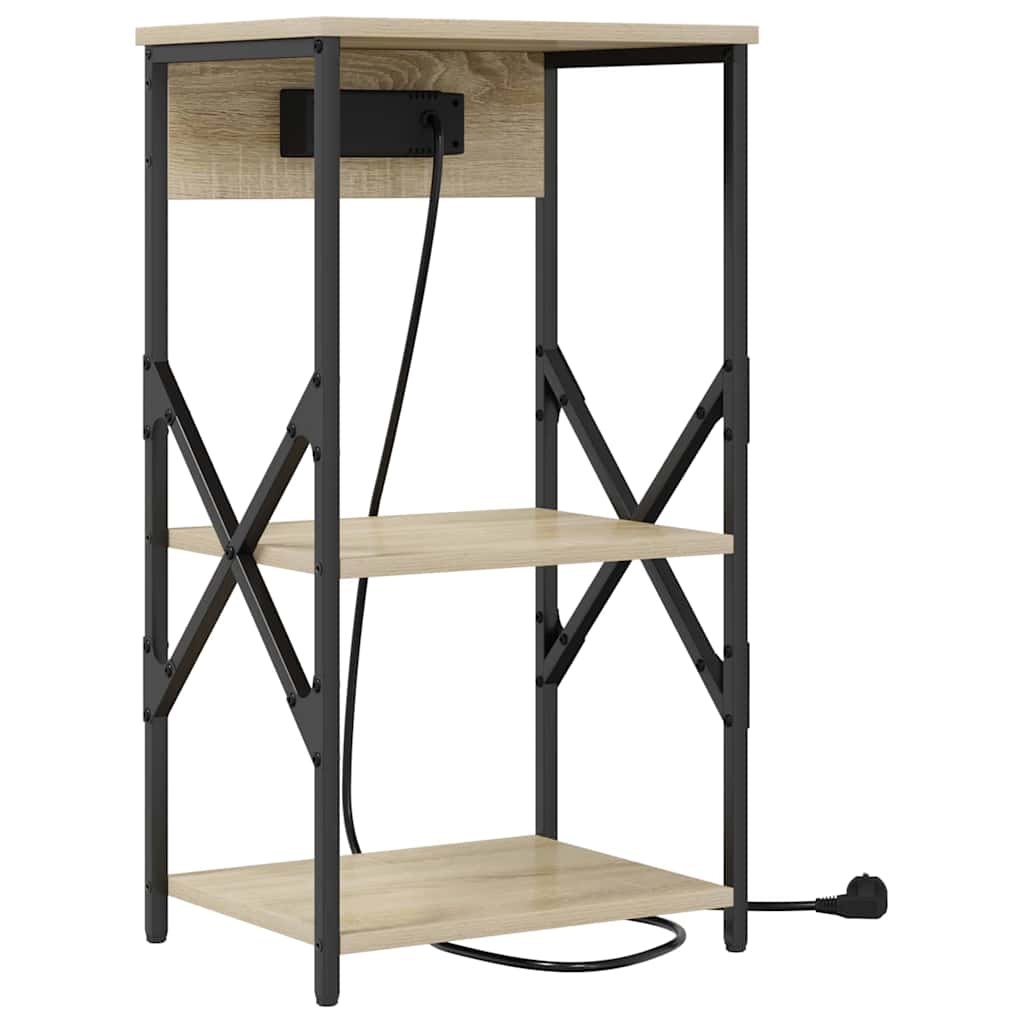 Bedside Cabinet Sonoma oak 41 x 31 x 76 cm Engineered wood