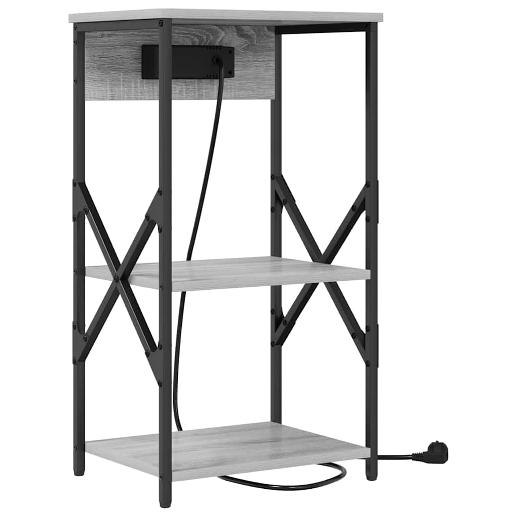 Bedside Cabinet Grey sonoma 41 x 31 x 76 cm Engineered wood