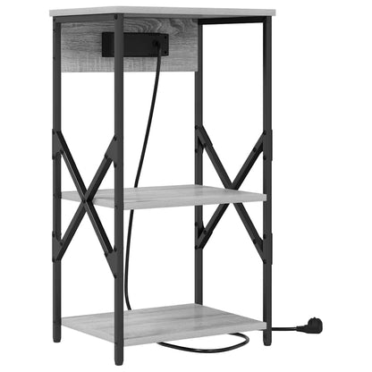 Bedside Cabinet Grey sonoma 41 x 31 x 76 cm Engineered wood