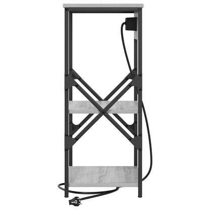 Bedside Cabinet with Shelf 2 pcs Grey sonoma 41 x 31 x 76 cm