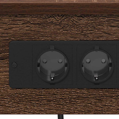 Bedside Cabinet 2 pcs Brown oak 41 x 31 x 76 cm Engineered wood