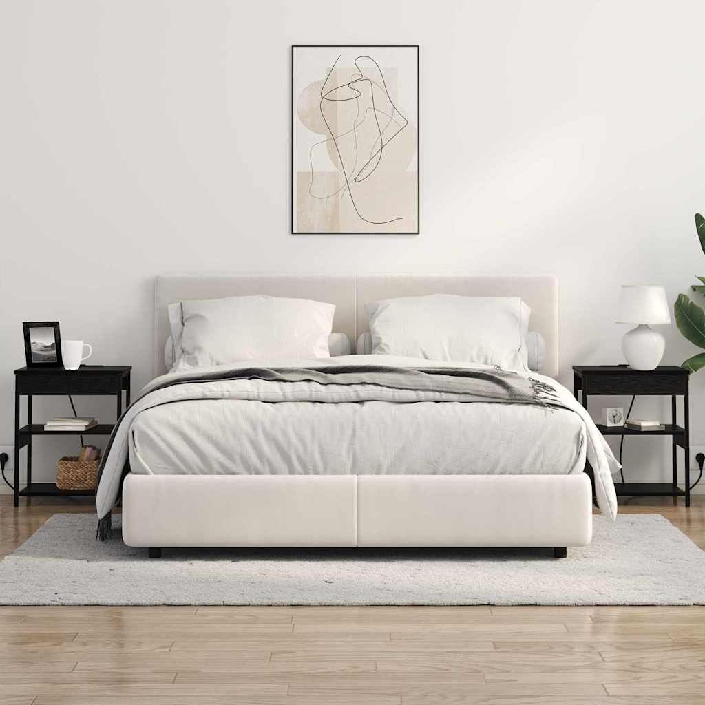 Bedside Cabinet 2 pcs Black oak Engineered wood