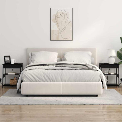 Bedside Cabinet 2 pcs Black oak Engineered wood