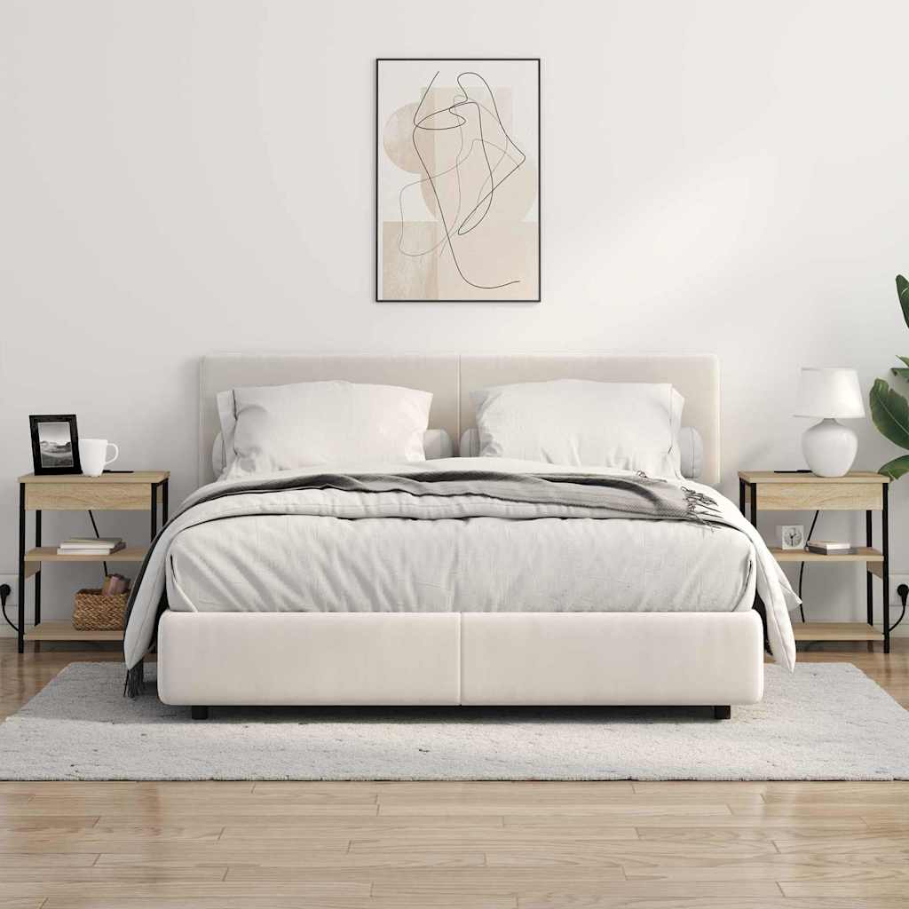 Bedside Cabinet 2 pcs Sonoma oak Engineered wood