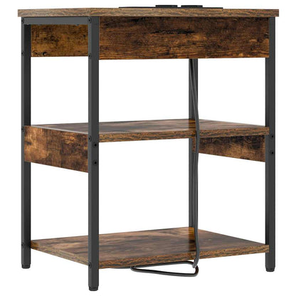 Bedside Cabinet 2 pcs Smoked oak Engineered wood