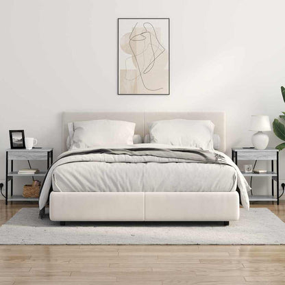 Bedside Cabinet Grey sonoma Engineered wood